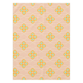 Toalha De Mesa Peach background hexagonal floral pattern 