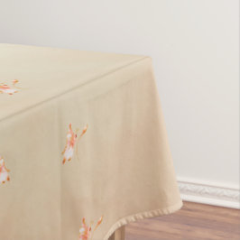 Toalha De Mesa Peach elegant floral butterfly pattern tablecloth