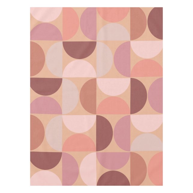 Toalha De Mesa Peach Fuzz Padrão Moderno do meio século (Frente)