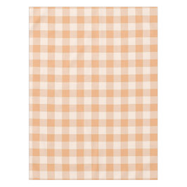 Toalha De Mesa Peach White Checkered Gingham Patterno