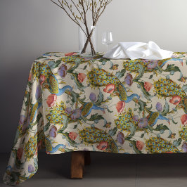 Toalha De Mesa Peacock Art Nouveau Padrão Floral