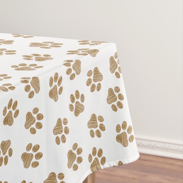 Toalha De Mesa Peças De Porco, Peças De Cão, Peças Douradas Laran (Posição Original)