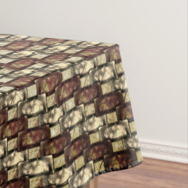 Toalha De Mesa Peças retangulares talhadas manchadas, ouro marrom