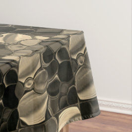 Toalha De Mesa Pedaços castanhos, círculos e arredondados