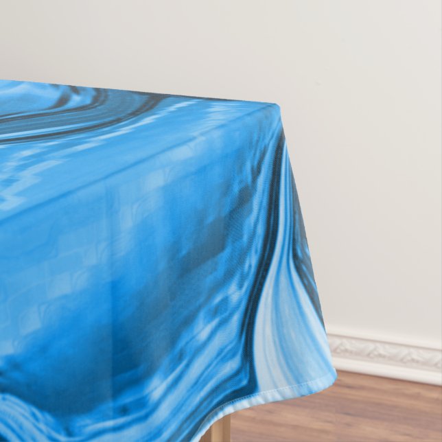 Toalha De Mesa Pedras redondas em tons de azul real (Posição Original)