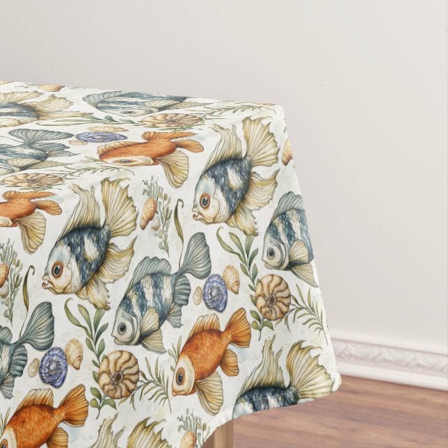 Toalha De Mesa Peixes Nadadores E Salife Seasheles (Posição Original)