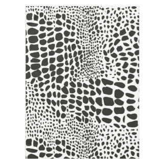 Toalha De Mesa Pele Animal em Preto e Branco