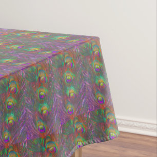 Toalha De Mesa Penas de Natal Tinsel Peacock