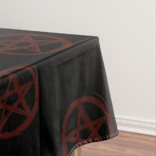 Toalha De Mesa Pentágono cremoso/Halloween Pentagrama