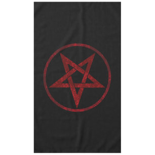 Toalha De Mesa Pentagrama do diabo vermelho