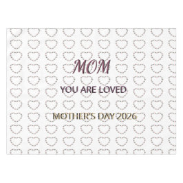 Toalha De Mesa Peony Heart Celebration Pattern for Mom