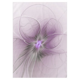 Toalha De Mesa Pequena Beleza Moderno Cinza Mauve Arte Fractal Fl