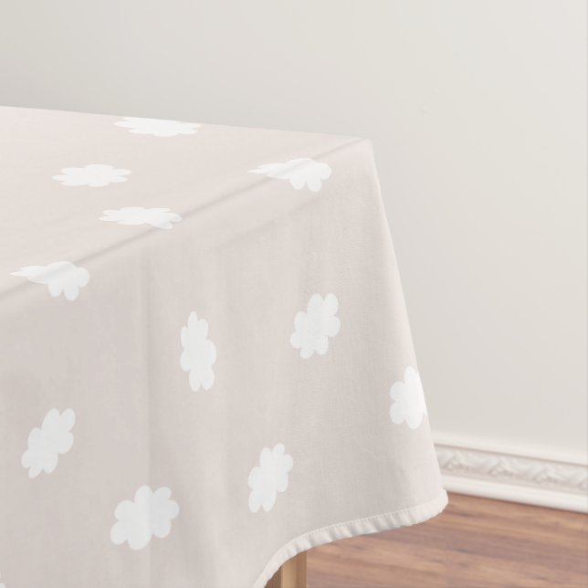 Toalha De Mesa Pequena Cinza de Pastel em Nuvem (Posição Original)