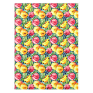 Toalha De Mesa Pera de maçã de fruta padrão de aquarela de verão