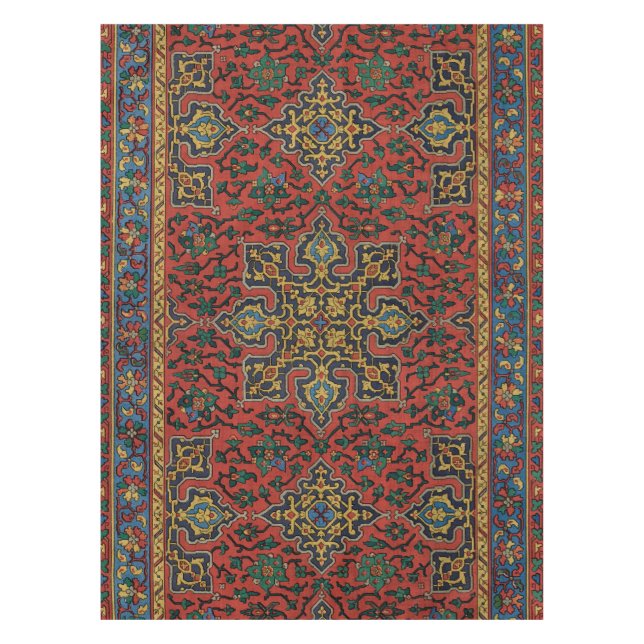 Toalha De Mesa Pérsia Rug Carpet Red Blue Classic (Frente)
