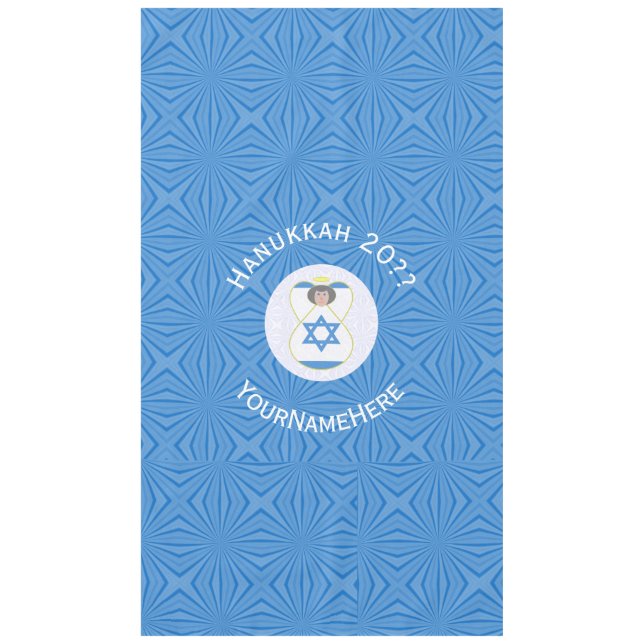 Toalha de mesa personalizada com a bandeira israel (Frente)