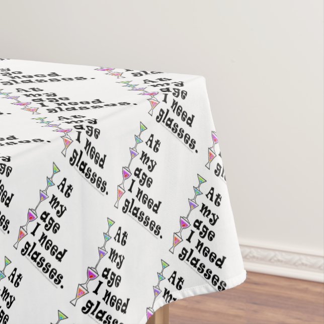 TOALHA DE MESA PERSONALIZADA - Na Minha Idade Eu P (Posição Original)