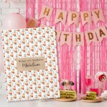 Personalizado Cute woodland Raposa feliz aniversár