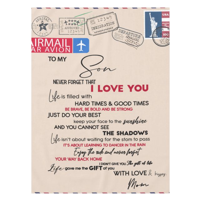 Toalha De Mesa Personalizado Para Meu Filho, Presente De Aniversá (Frente)