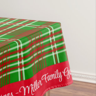 Toalha De Mesa Personalizar Nome ou Texto da Família do Feliz Nat