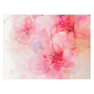 Toalha De Mesa Petal Elegância Cor-de-Água Rosa