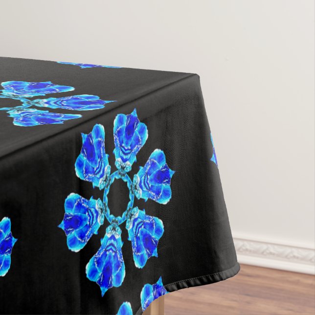 Toalha De Mesa Pétalas Azuis (Posição Original)