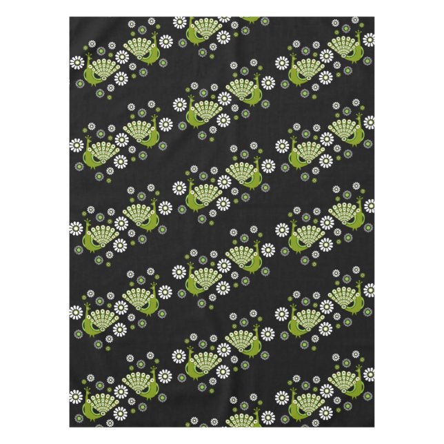 Toalha De Mesa Pheasants Peacock Art (Frente)