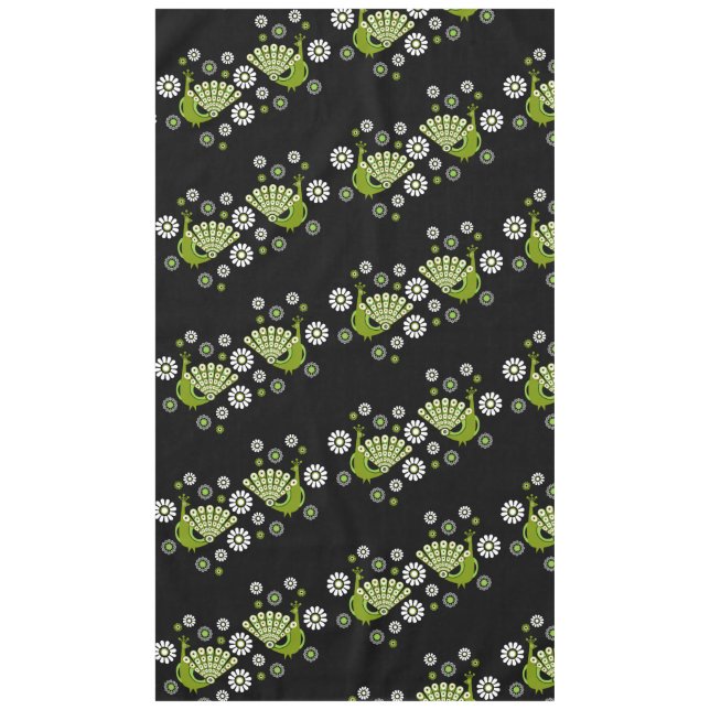 Toalha De Mesa Pheasants Peacock Art (Frente)