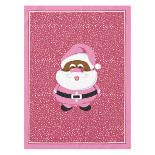 Toalha De Mesa Pia-de-Natal afro-americano Papai Noel