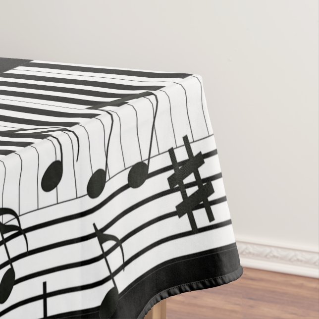 Toalha De Mesa Piano Music Design Tablecloth (Posição Original)