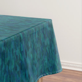 Toalha De Mesa Pinceladas Impressionistas, Azul-Marinho, Verde-ág