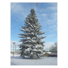 Toalha De Mesa Pine Tree in Snow Tablecloth