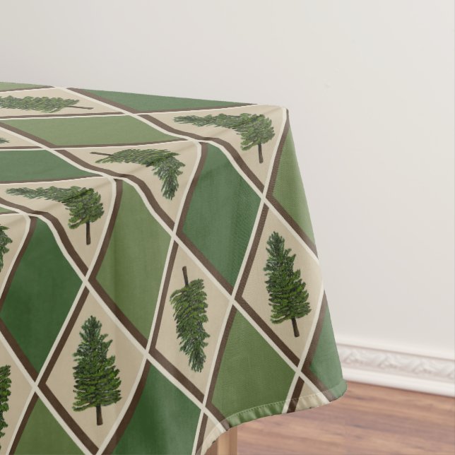 Toalha De Mesa Pine Trees e Harlequin Tablecloth (Posição Original)