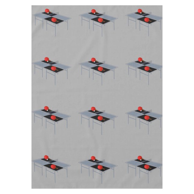 Toalha De Mesa Ping Pong Mesa Com Bats E Ball, (Frente)