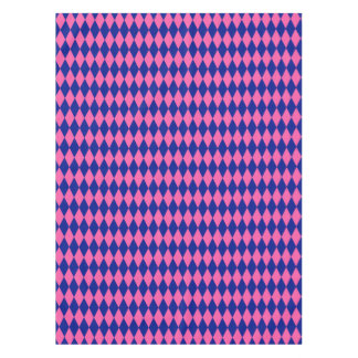 Toalha De Mesa Pink and Blue Harlequin Checkered Design 