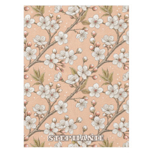 Toalha De Mesa Pink Cherry Blossom Sakura Padrão a Rosa (3)