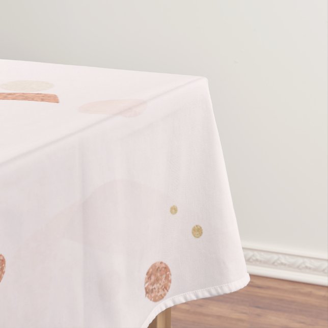 Toalha De Mesa Pink festivo e padrão Dourado (Posição Original)