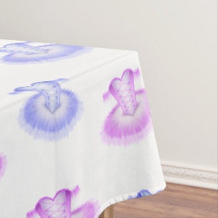 Toalha De Mesa Pink & Purple Balé Birthday Tutu Watercolor