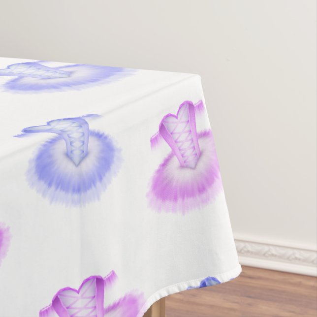 Toalha De Mesa Pink & Purple Balé Birthday Tutu Watercolor (Posição Original)