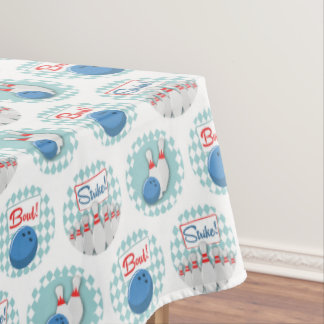 Toalha De Mesa Pinos da Bola de boliche do padrão da Boliche retr