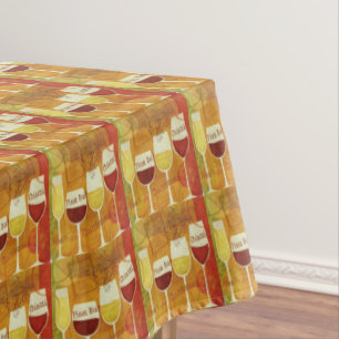 Toalha De Mesa Pinot Chianti Pattern, Cor de laranja Vermelho Mod