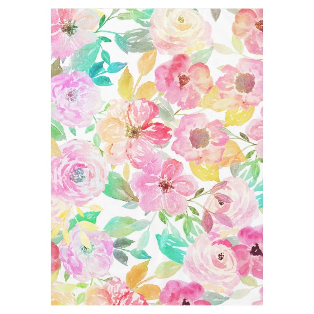 Toalha De Mesa Pintor branco clássico design floral (Frente)