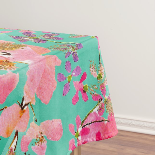 Toalha De Mesa Pintor manual elegante primavera floral (Posição Original)