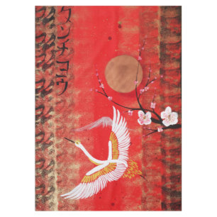 Toalha De Mesa Pintor vermelho sakura japonês