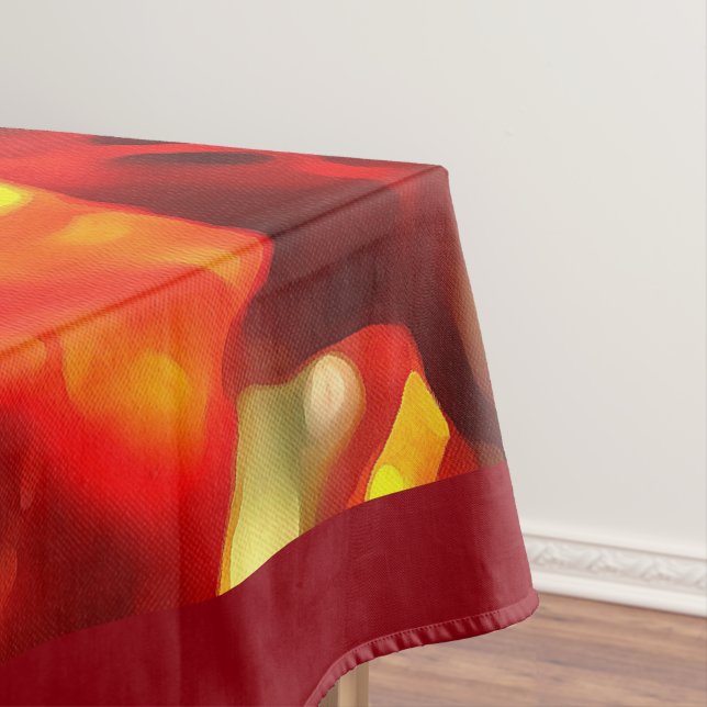 Toalha De Mesa Pintti Abstrato de Resina com Abstrato de Árvore A (Posição Original)