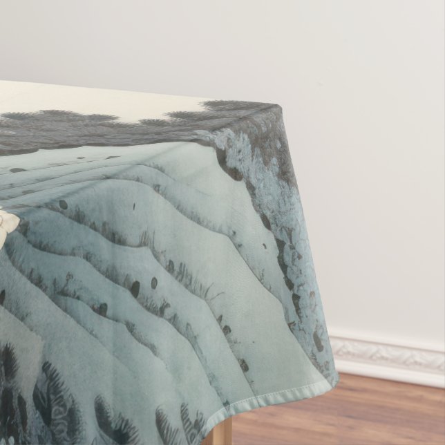 Toalha De Mesa Pintura de jardim Hydrangea ao ar livre. (Posição Original)