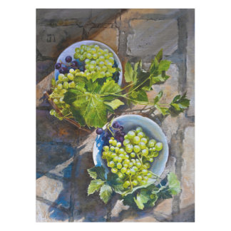 Toalha De Mesa Pintura de Natureza-Morta de Uva Verde