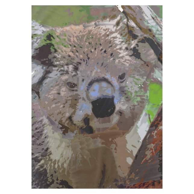 Toalha De Mesa Pintura Louca - Koala (Frente)