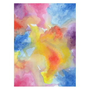 Toalha De Mesa Pintura vibrante brilhante das cores da aguarela