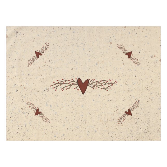 Toalha De Mesa Pip Berry Heart Tablecloth (Frente (Horizontal))